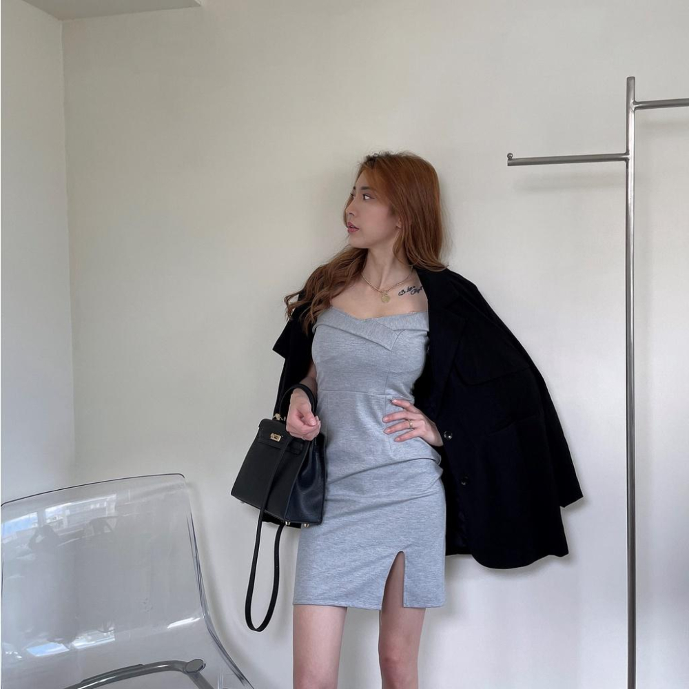 【DOE.FF實拍】★氣質桃心裸肩窈窕短洋 顯瘦 連身洋裝 連身裙 辣妹 性感 夜店 百搭 渡假 婚禮 氣質 約會-細節圖2