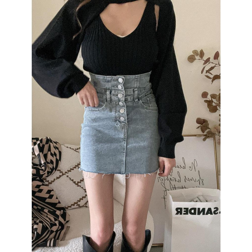 【DOE.FF】澎袖套頭兩件式造型上衣｜現貨｜-細節圖3