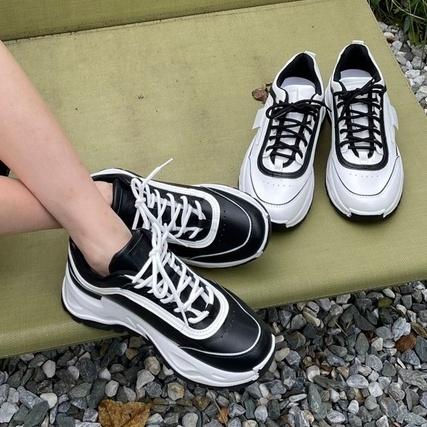 【DOE.FF】新品上市線條皮質增高老爹鞋｜現貨｜小香風 增高鞋 球鞋 小白鞋 老爹鞋 皮質球鞋 球鞋 運動鞋 厚底鞋-細節圖2