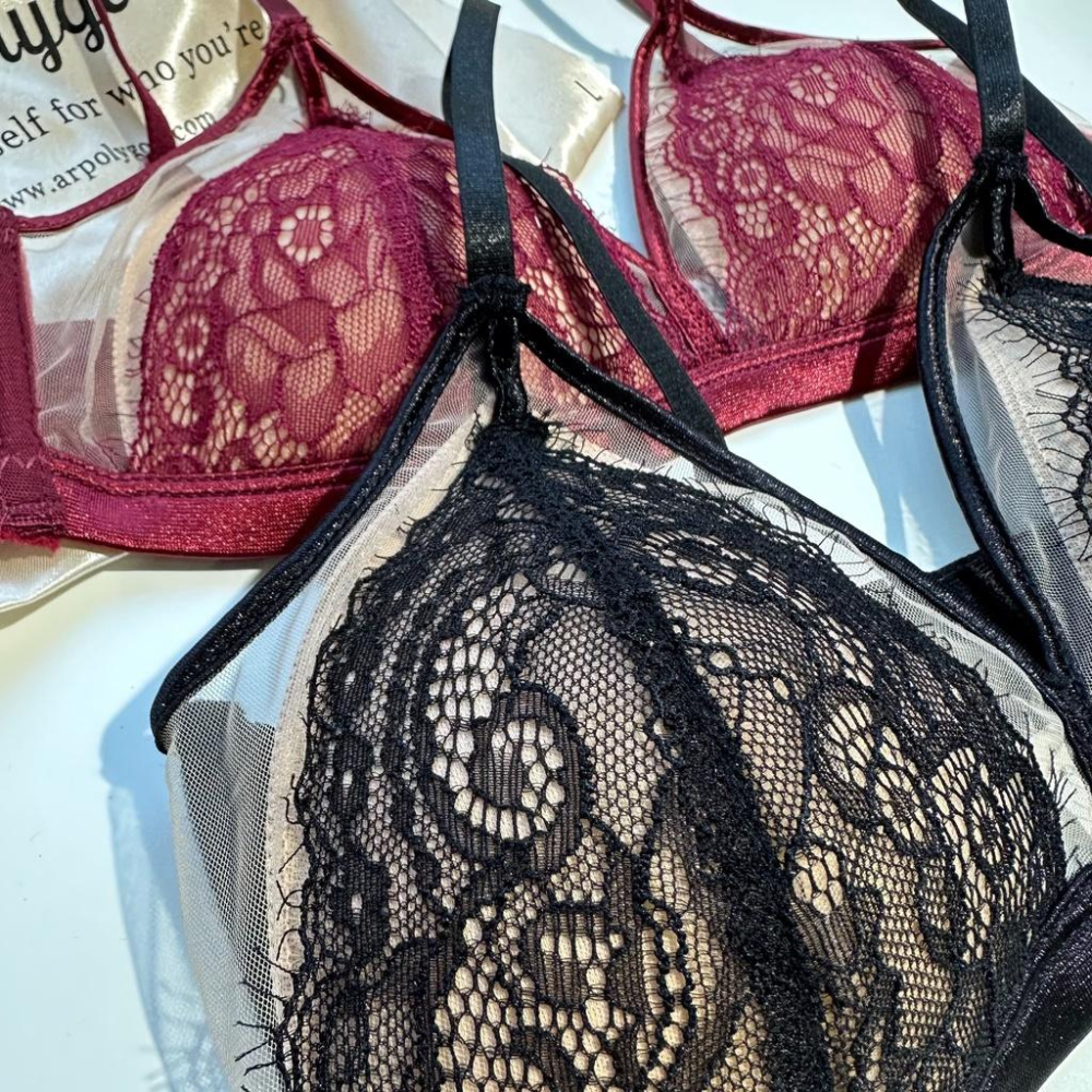 【DOE.FF】蕾絲薄杯成套內衣 (現貨) 性感內衣 蕾絲內衣 成套內衣 情趣內衣 無鋼圈內衣 內衣 胸罩 小胸內衣-細節圖5