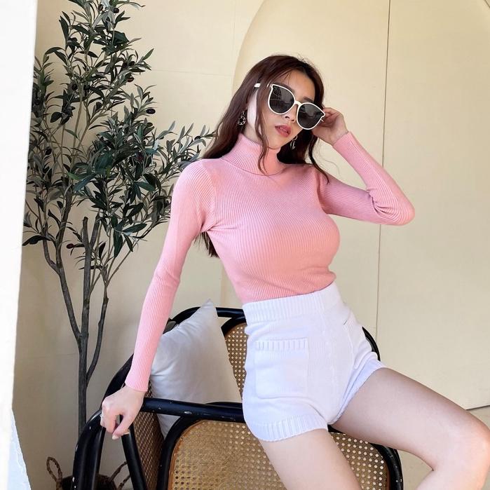 【DOE.FF】基本高領打底衫 （現貨） 高領毛衣 針織衫 打底衫 毛衣女 針織毛衣 發熱衣 上衣女 女裝 翻領毛衣-細節圖2