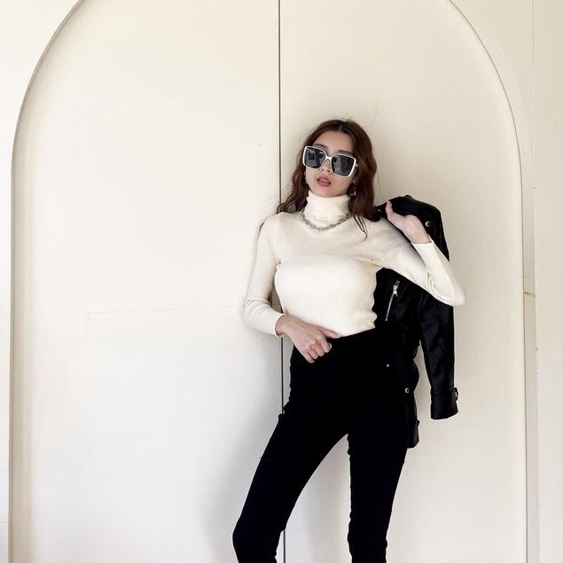 【DOE.FF】基本高領打底衫 （現貨） 高領毛衣 針織衫 打底衫 毛衣女 針織毛衣 發熱衣 上衣女 女裝 翻領毛衣-細節圖3