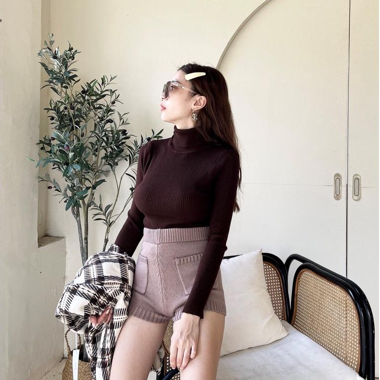 【DOE.FF】基本高領打底衫 （現貨） 高領毛衣 針織衫 打底衫 毛衣女 針織毛衣 發熱衣 上衣女 女裝 翻領毛衣-細節圖4