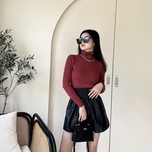 【DOE.FF】基本高領打底衫 （現貨） 高領毛衣 針織衫 打底衫 毛衣女 針織毛衣 發熱衣 上衣女 女裝 翻領毛衣-細節圖6