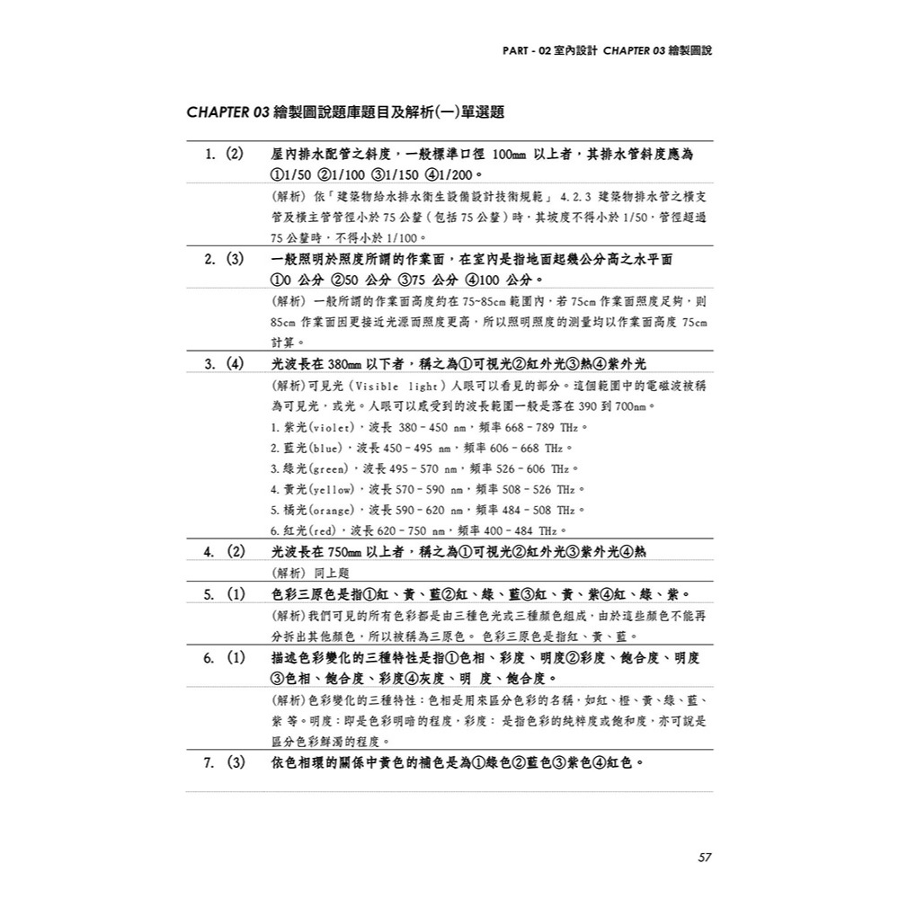 書適》晨興乙級建築物室內設計及室內裝修工程管理證照學科公告題庫：逐題解析彙編(5版) /晨興 /晨興設計-細節圖6