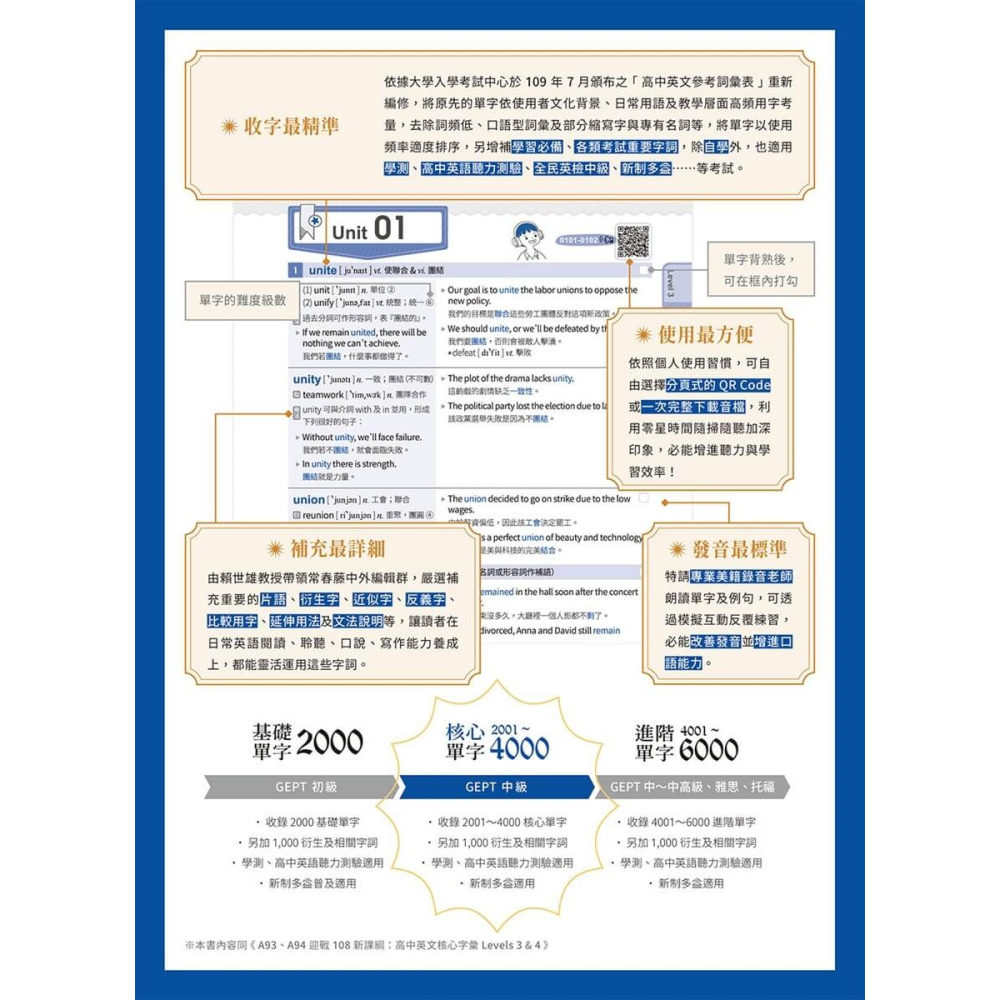 書適》英文字彙王：核心單字2001-4000 Levels 3 & 4【高效演練版】 /賴世雄 /常春藤-細節圖8