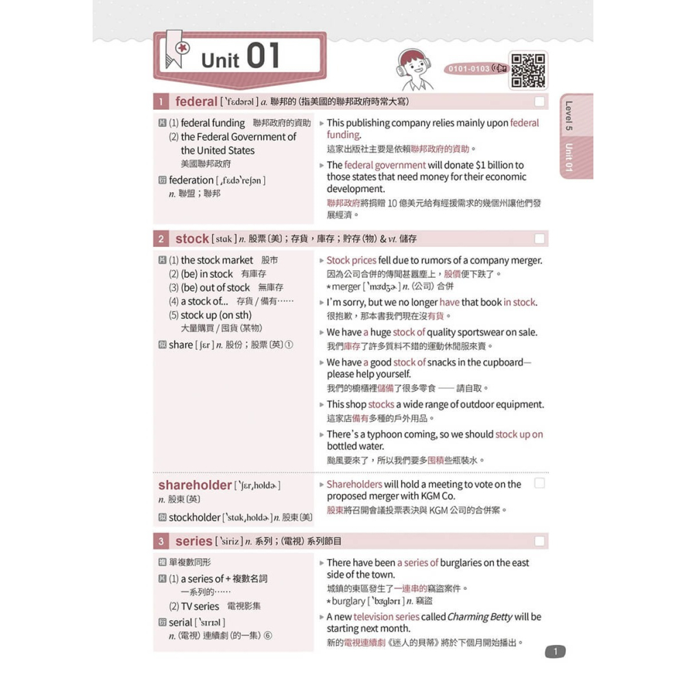書適》英文字彙王：進階單字4001-6000 Levels 5 & 6【高效演練版】(附試題本) /常春藤-細節圖5