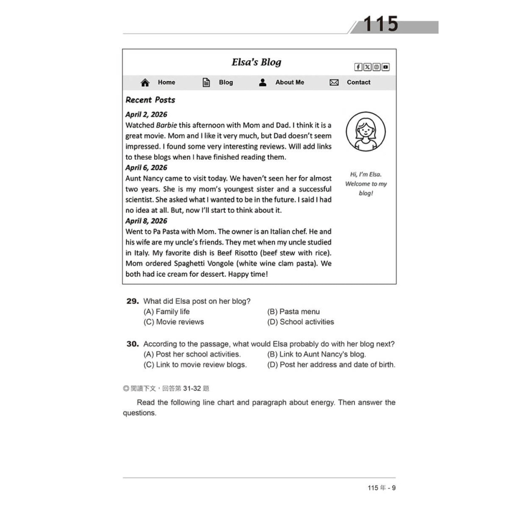 書適》四技二專統測歷屆英文試題完全解析-試題本+詳解本+QR Code線上音檔(115年版) /賴世雄 /常春藤-細節圖7
