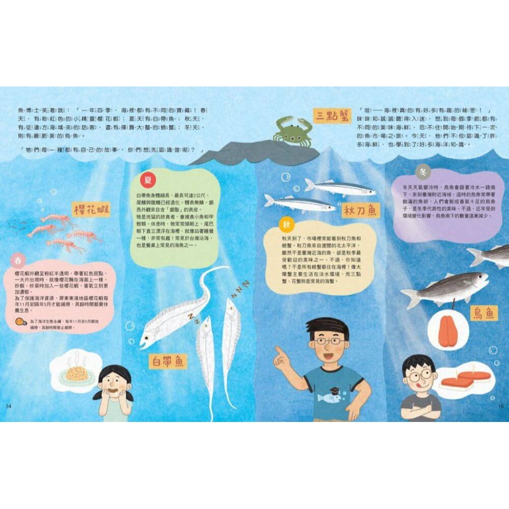 書適》海味餐桌上菜囉！—從晨間港口到溫馨家宴，一場連結海洋與土地的食魚教育大冒險！ /親子天下-細節圖4