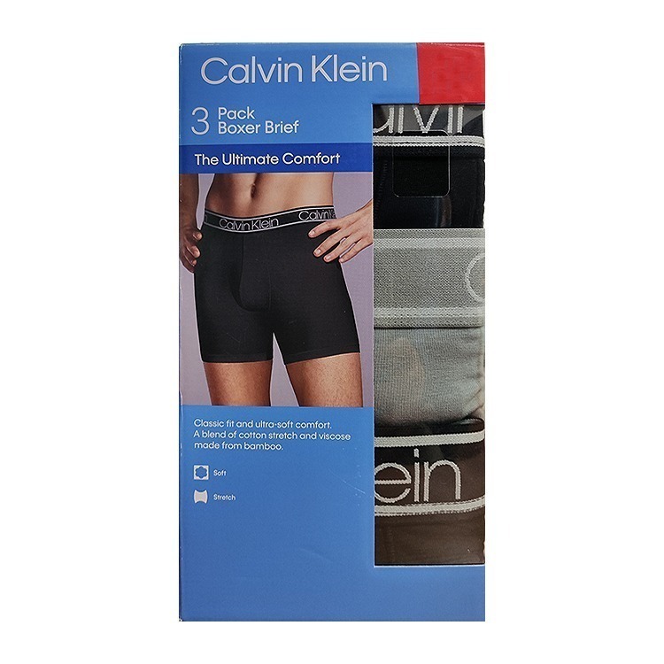 喜市購生活館 CK男內褲 Calvin Klein 男彈性內褲  CK四角內褲  三入組 好市多代購 美式賣場-規格圖1