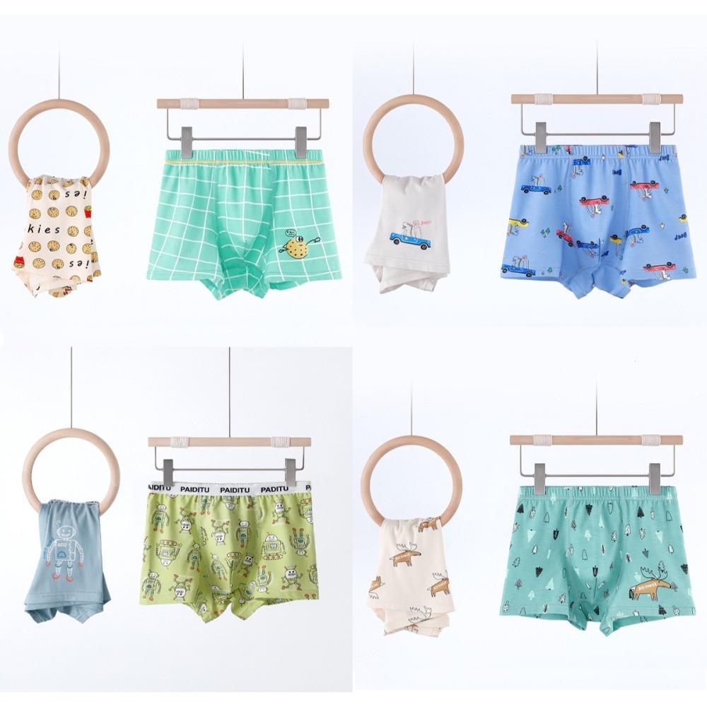 ☆朵拉與瑪姬☆ 新款 年度最推薦 男童兒童四角内褲 皇家莫代爾系列 平角褲 四角褲 莫代爾 睡褲 一組兩件-細節圖3