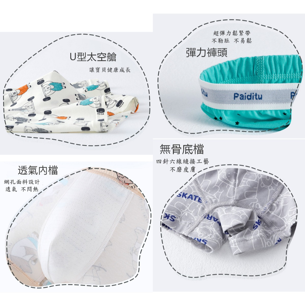 ☆朵拉與瑪姬☆ 新款 年度最推薦 男童兒童四角内褲 皇家95棉系列 平角褲 四角褲 睡褲 一組兩件-細節圖5