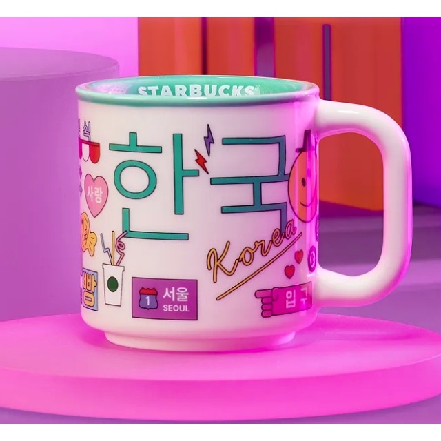 FLOWER_KOREA韓國代購-韓國星巴克限定-韓文字變溫馬克杯禮盒組-細節圖2