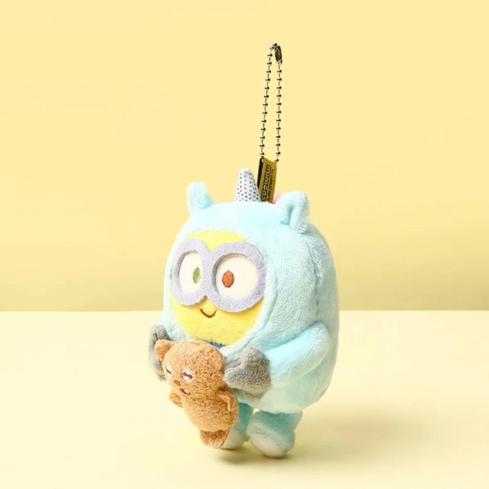 【熊盒子】正版授權🔖 小小兵 小黃人 BOB TIM 冬天系列 毛絨娃娃 掛件 公仔 睡衣款 圍巾款 吊飾-細節圖6