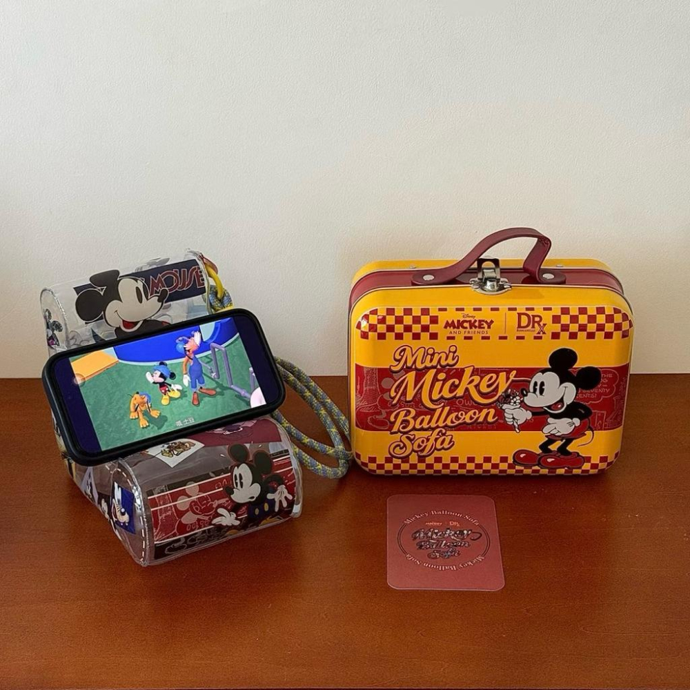 【熊盒子】 正版授權🔖SUNDAY HOME DISNEY 迪士尼 米奇 復古充氣沙發造型 手機支架 擺件 創意 禮物-細節圖5