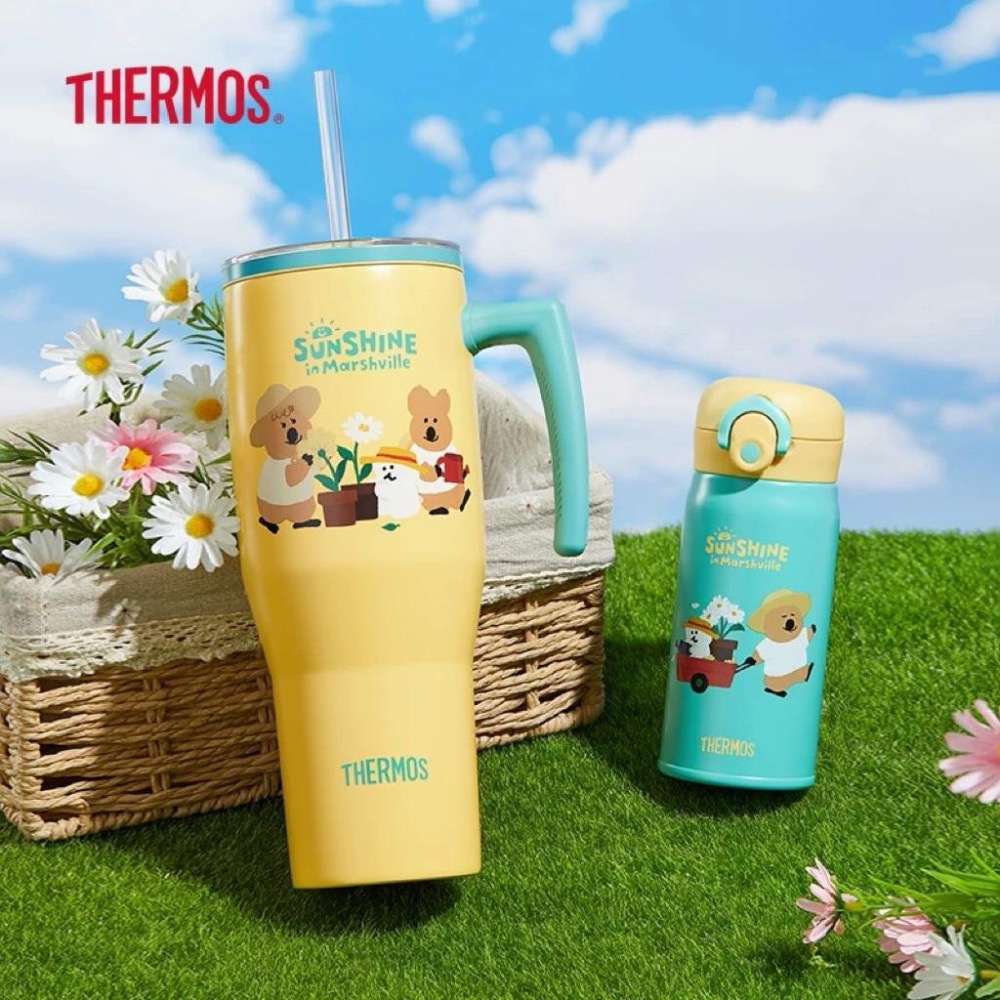 【熊盒子】正版授權🔖 膳魔師 DINOTAENG 聯名限定 呆萌町系列 保溫杯 吸管杯 大肚杯 咖啡杯 杯子-細節圖9