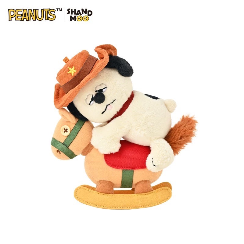 【熊盒子】正版授權🔖PEANUTS 馬年限定 史努比 奧拉夫 牛仔探險 搖搖木馬 毛絨吊飾 包包吊飾-規格圖4