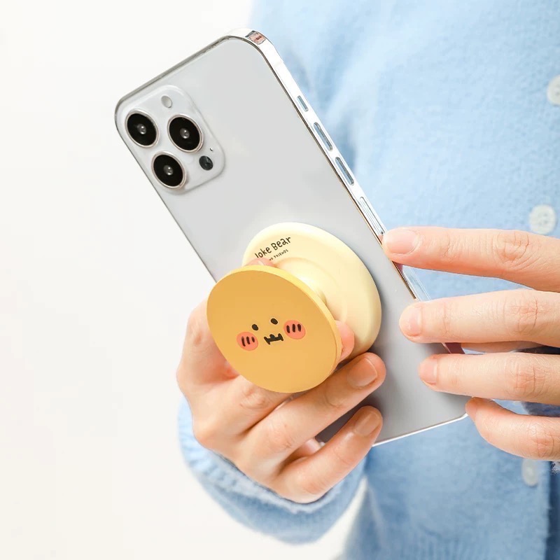 【熊盒子】✨現貨✨正版授權🔖 JOKE BEAR 自嘲熊和朋友們系列 磁吸手機支架 自嘲熊 薯餅 帕格生日禮物 禮物-細節圖3