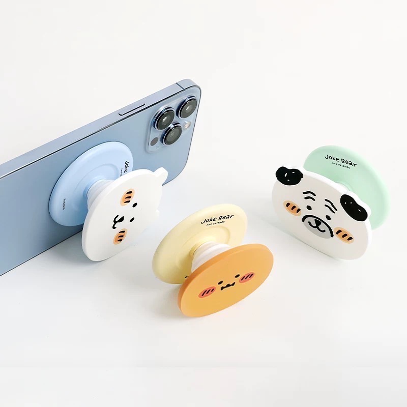 【熊盒子】✨現貨✨正版授權🔖 JOKE BEAR 自嘲熊和朋友們系列 磁吸手機支架 自嘲熊 薯餅 帕格生日禮物 禮物-細節圖4