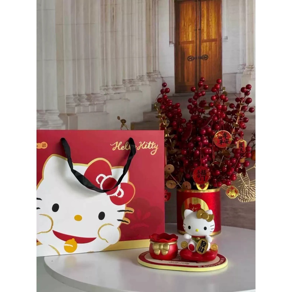 【熊盒子】正版授權🔖 Hello kitty 招財貓香薰禮盒 生日禮物 新年禮物 禮物🎁 擺設 擺件-細節圖3