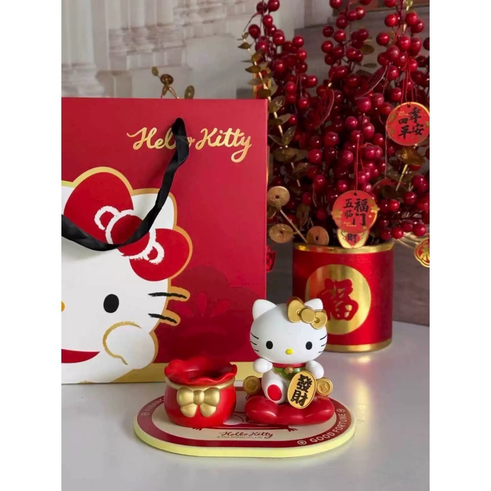 【熊盒子】正版授權🔖 Hello kitty 招財貓香薰禮盒 生日禮物 新年禮物 禮物🎁 擺設 擺件-細節圖4