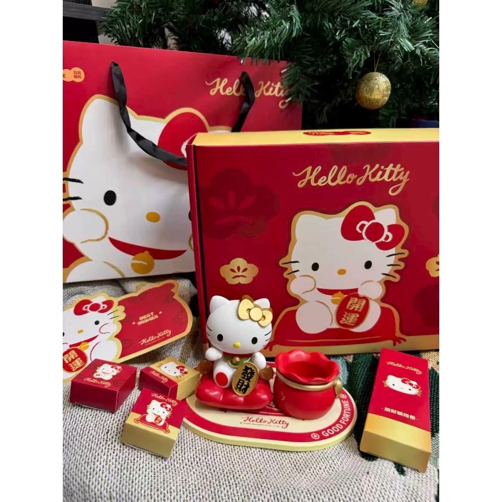 【熊盒子】正版授權🔖 Hello kitty 招財貓香薰禮盒 生日禮物 新年禮物 禮物🎁 擺設 擺件-細節圖5