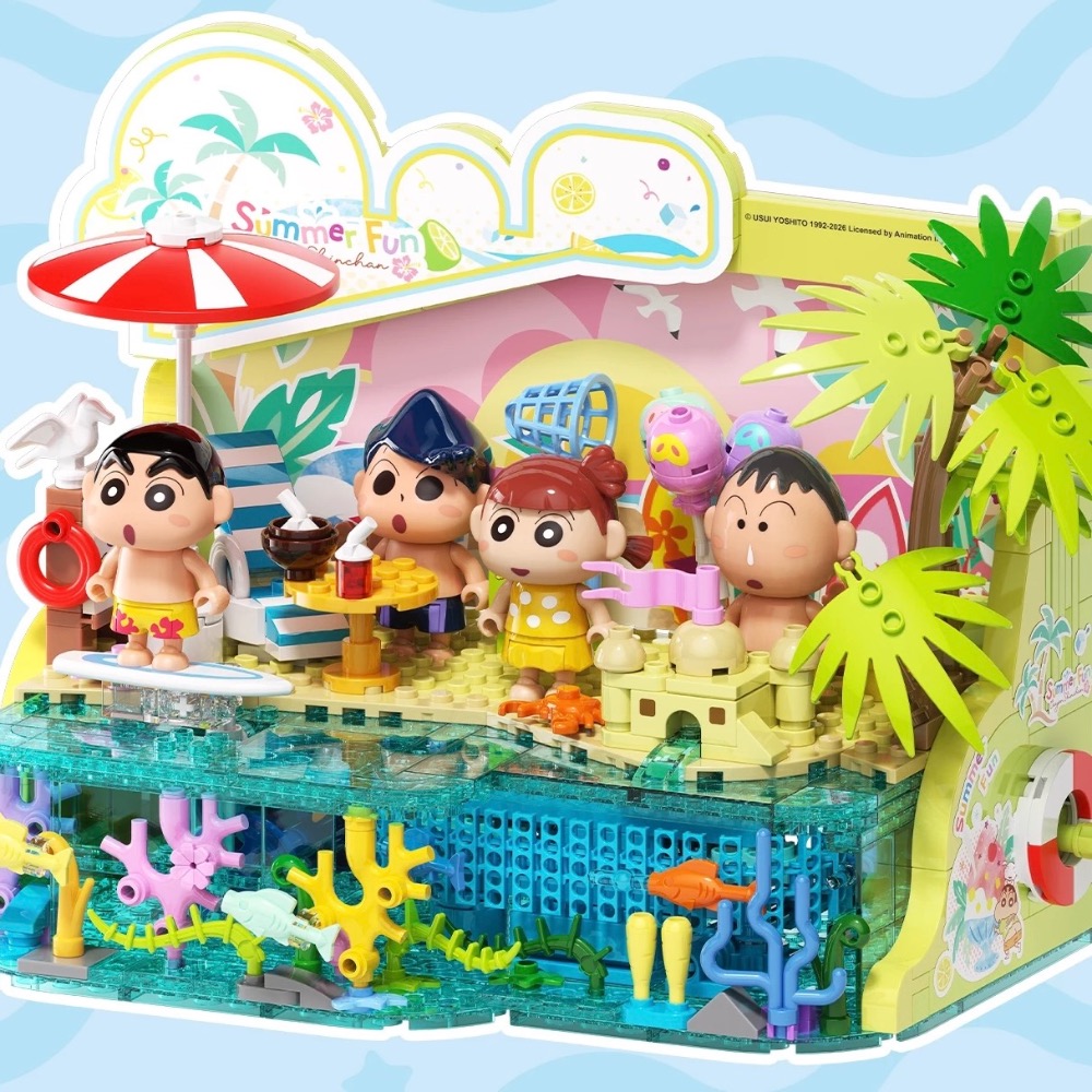 【熊盒子】正版授權🔖蠟筆小新 沙灘派對🏖️ 公仔 玩具 小新 風間 妮妮 阿呆 禮物-細節圖7