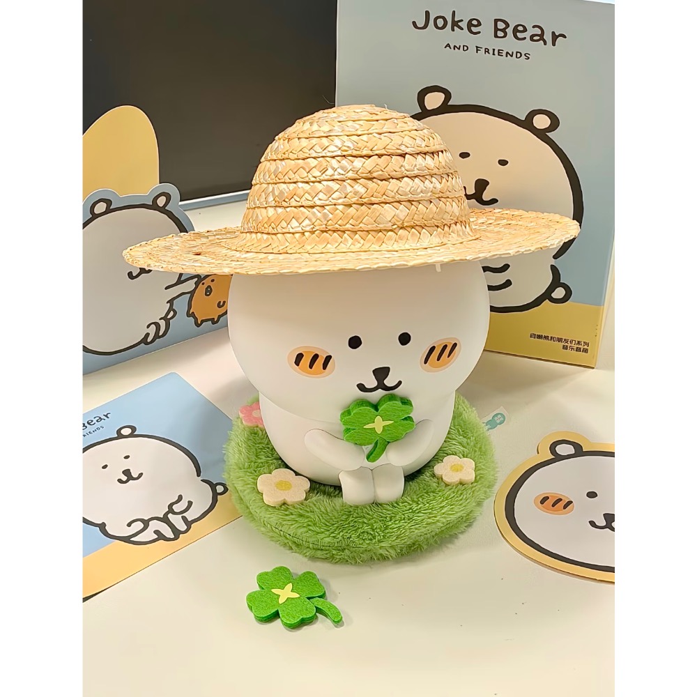 【熊盒子】正版授權🔖 JOKE BEAR 自嘲熊 草帽造型 耳機造型 音樂公仔 音響 玩具 禮物 生日禮物首選🎁-細節圖2