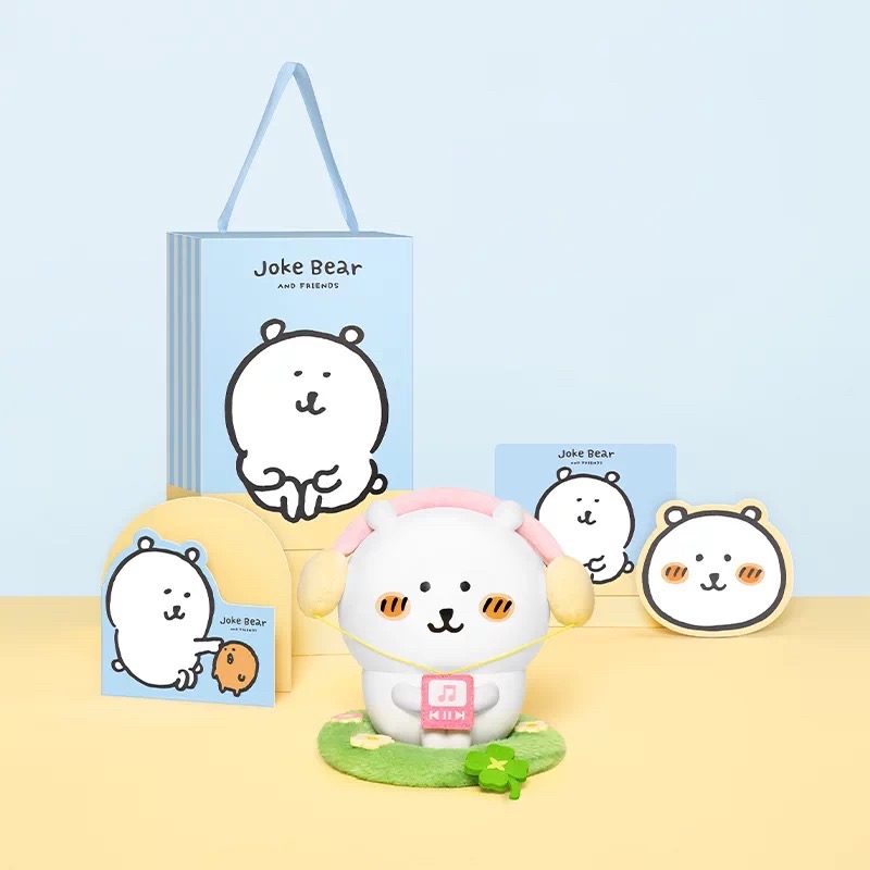 【熊盒子】正版授權🔖 JOKE BEAR 自嘲熊 草帽造型 耳機造型 音樂公仔 音響 玩具 禮物 生日禮物首選🎁-細節圖7