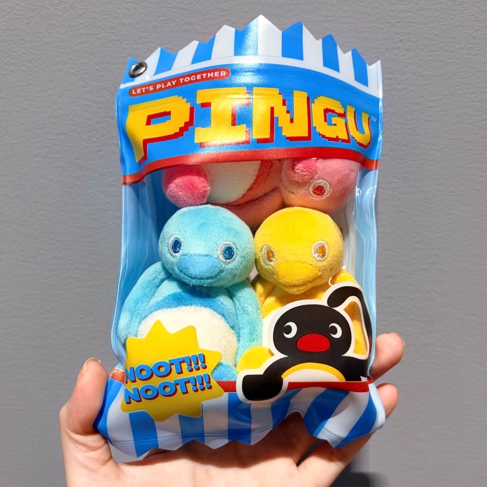 【熊盒子】 正版授權🔖X11 企鵝家族PINGU MINI MEME系列 盲盒 一中盒 毛絨公仔 包包掛飾 毛絨掛件-細節圖4