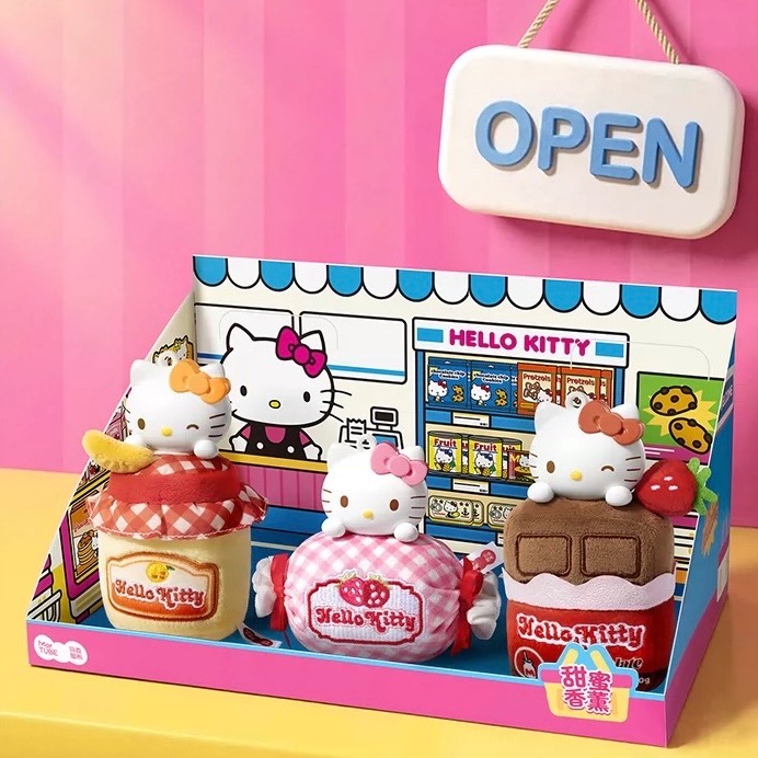 【熊盒子】 正版授權🔖 三麗鷗 HELLO KITTY 凱蒂貓 美味便利店 香薰毛絨掛件 盲盒 吊飾 禮物-細節圖2