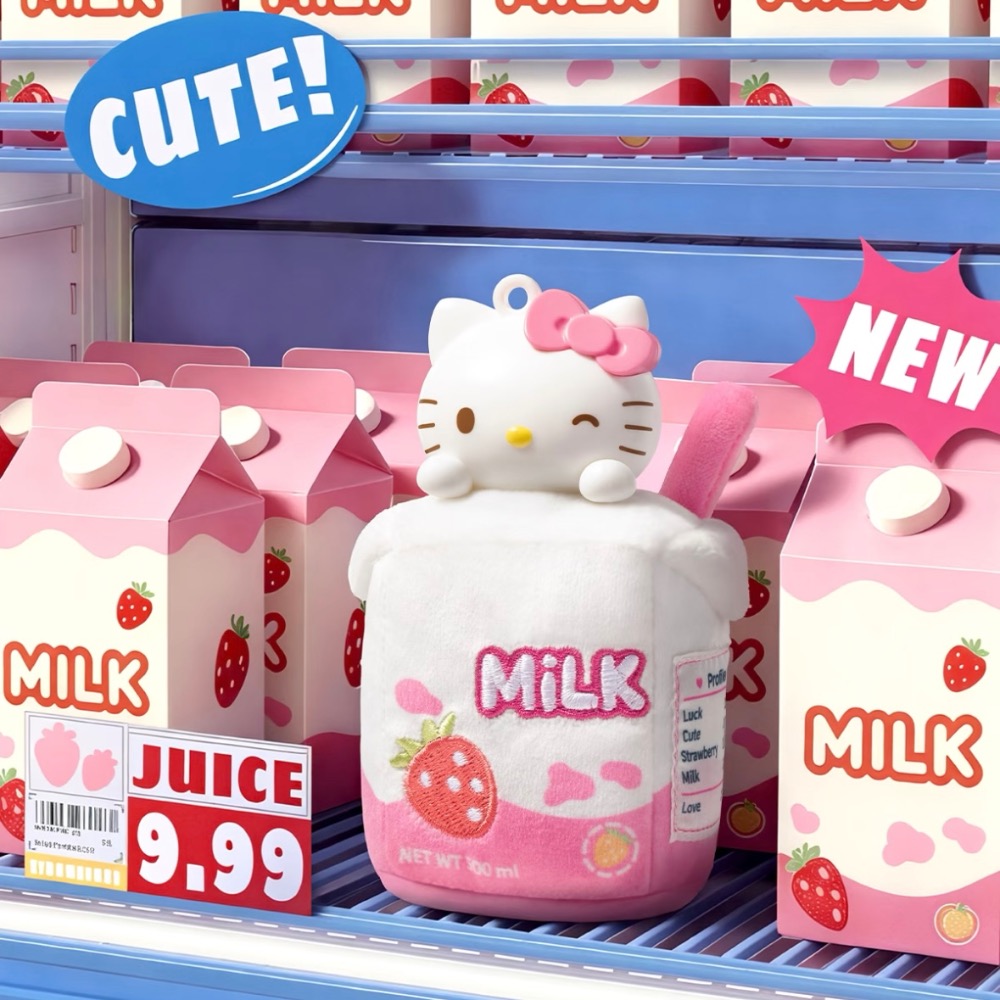 【熊盒子】 正版授權🔖 三麗鷗 HELLO KITTY 凱蒂貓 美味便利店 香薰毛絨掛件 盲盒 吊飾 禮物-細節圖9