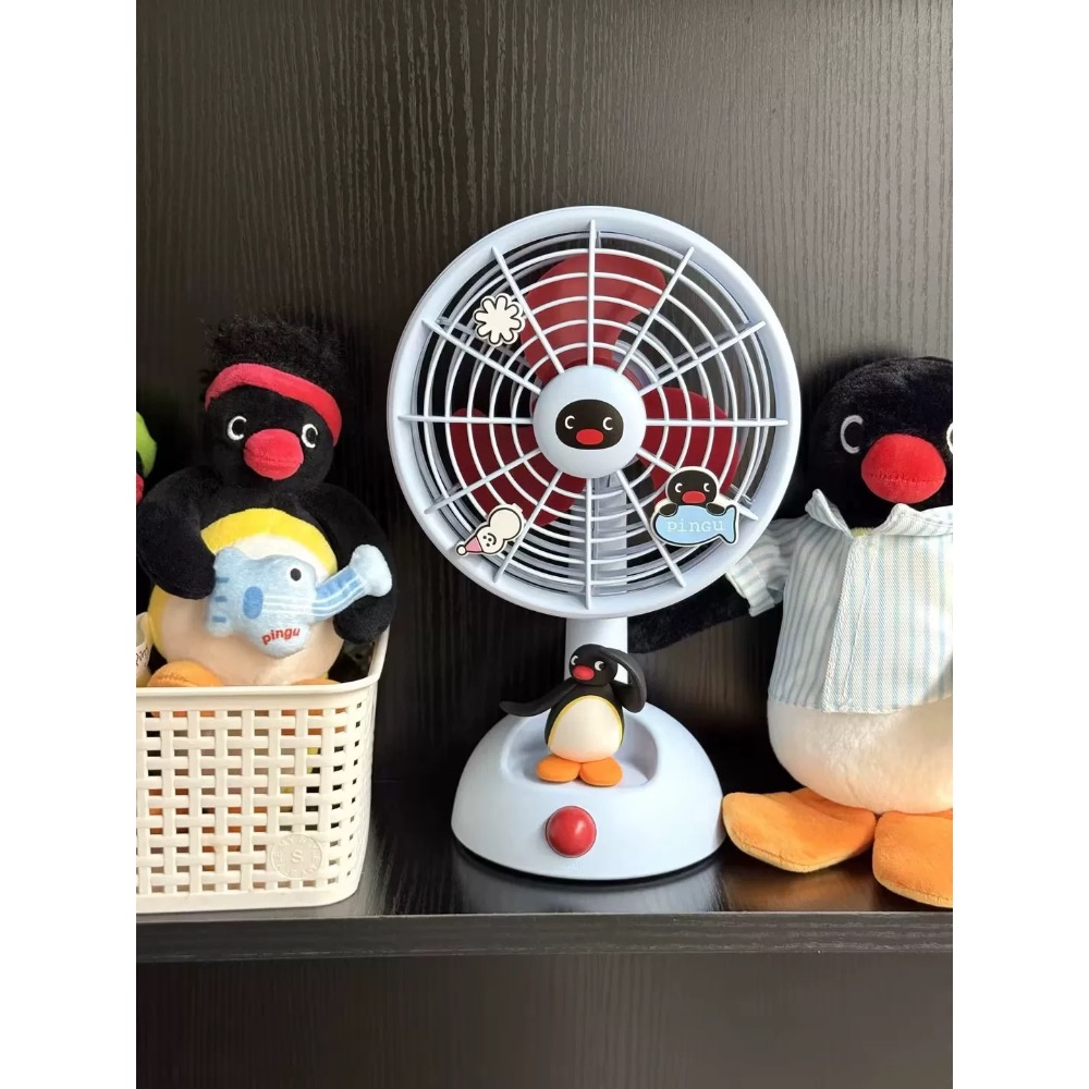 【熊盒子】 正版授權🔖馬克圖布 企鵝家族PINGU 桌面風扇 靜音小型風扇 桌面擺設 禮物-細節圖6