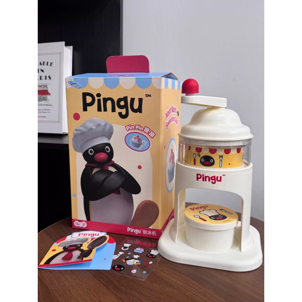 【熊盒子】 正版授權🔖馬克圖布 企鵝家族PINGU 刨冰機 製冰盒 手動冰沙 玩具 禮物-細節圖2