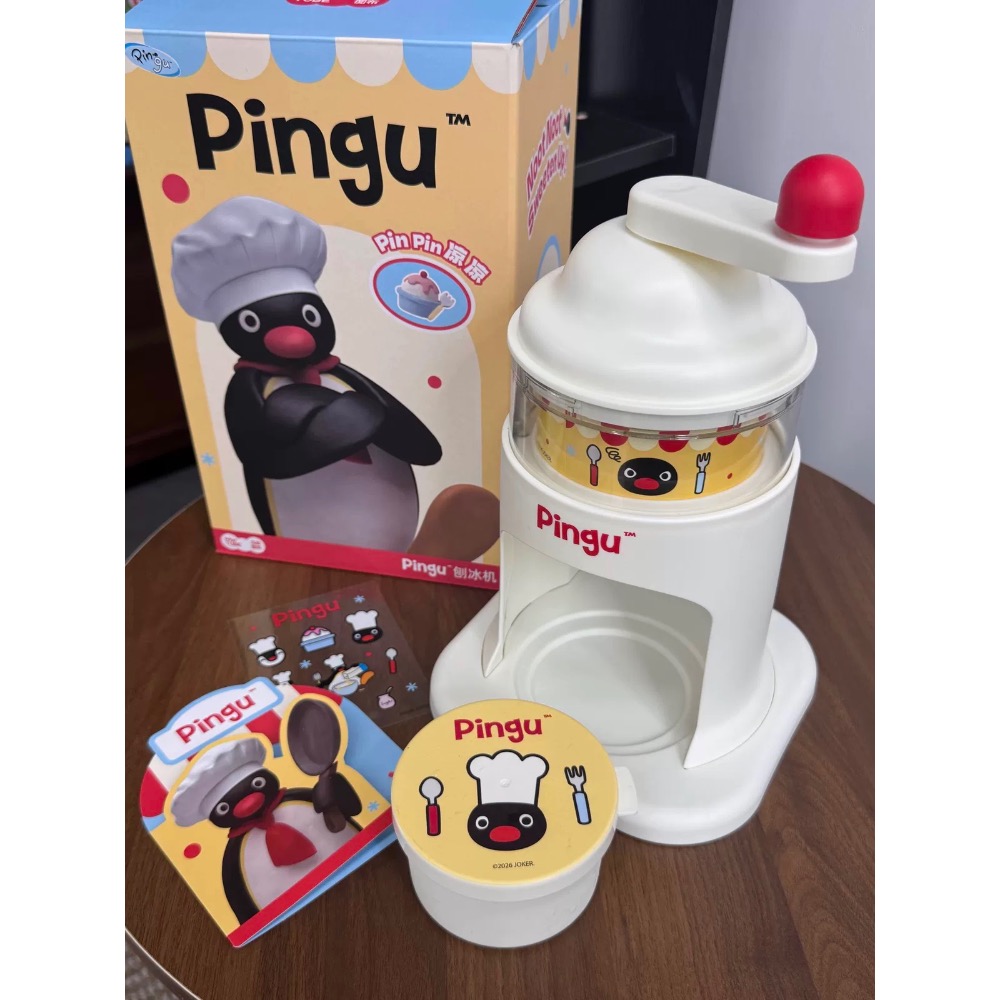 【熊盒子】 正版授權🔖馬克圖布 企鵝家族PINGU 刨冰機 製冰盒 手動冰沙 玩具 禮物-細節圖3