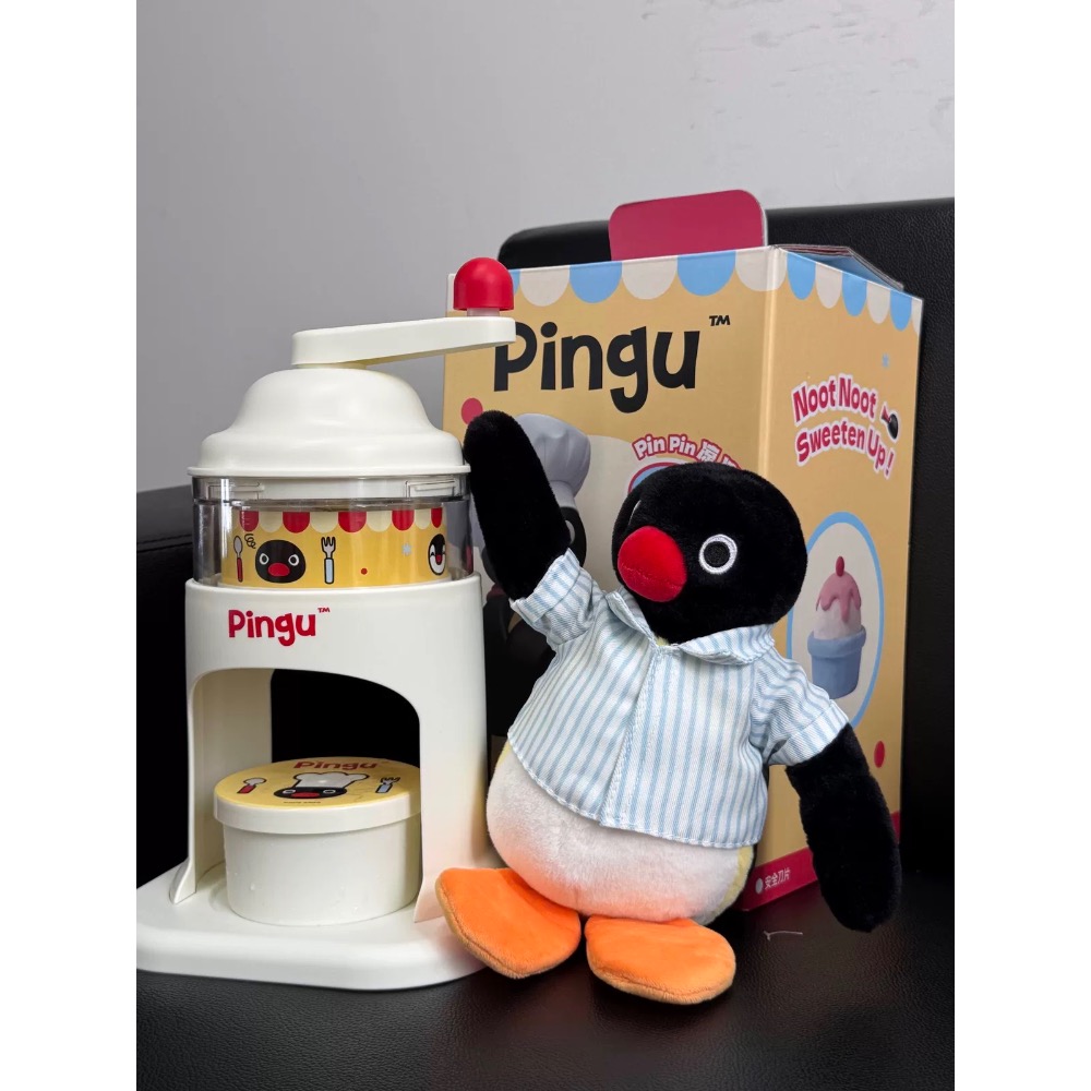 【熊盒子】 正版授權🔖馬克圖布 企鵝家族PINGU 刨冰機 製冰盒 手動冰沙 玩具 禮物-細節圖5