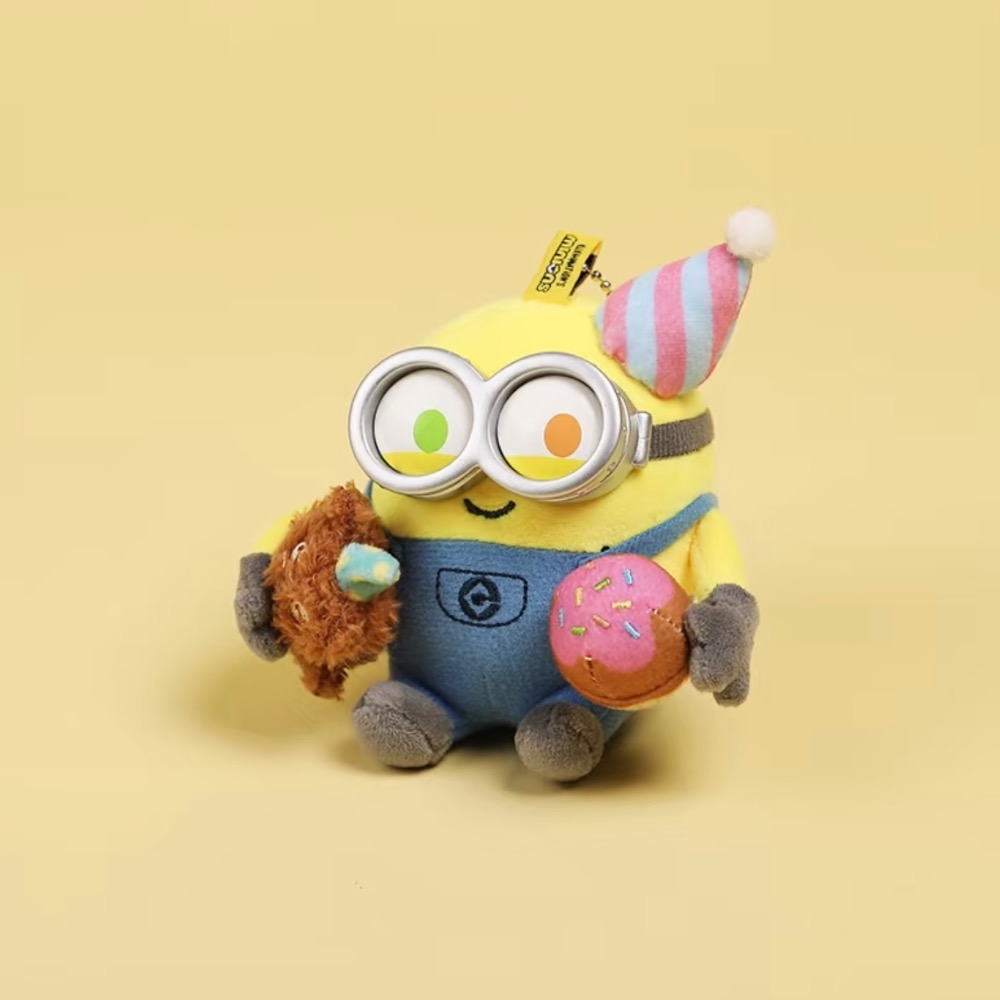 【熊盒子】 正版授權🔖 Minions 小小兵 BOB+TIM系列 萌趣日常 小黃人 毛絨掛件 盲盒 一中盒 毛絨吊飾-細節圖4