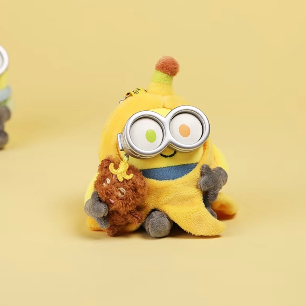 【熊盒子】 正版授權🔖 Minions 小小兵 BOB+TIM系列 萌趣日常 小黃人 毛絨掛件 盲盒 一中盒 毛絨吊飾-細節圖5