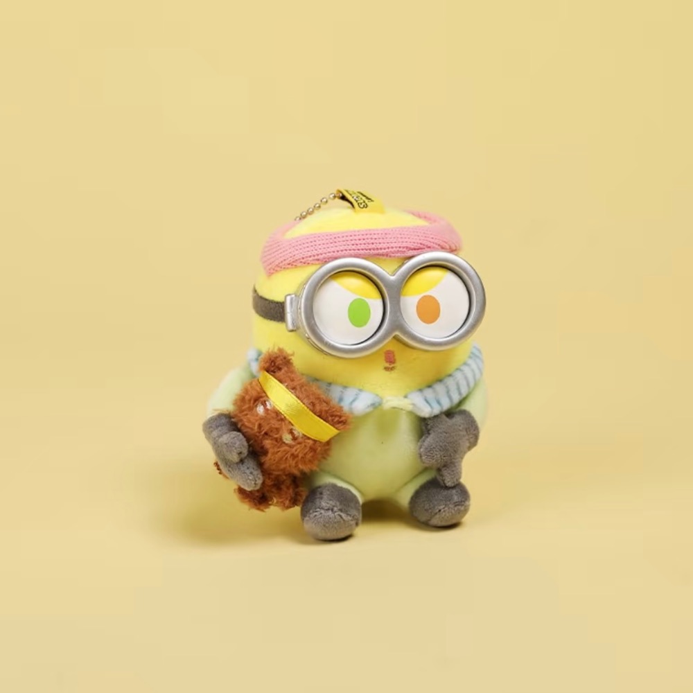【熊盒子】 正版授權🔖 Minions 小小兵 BOB+TIM系列 萌趣日常 小黃人 毛絨掛件 盲盒 一中盒 毛絨吊飾-細節圖6