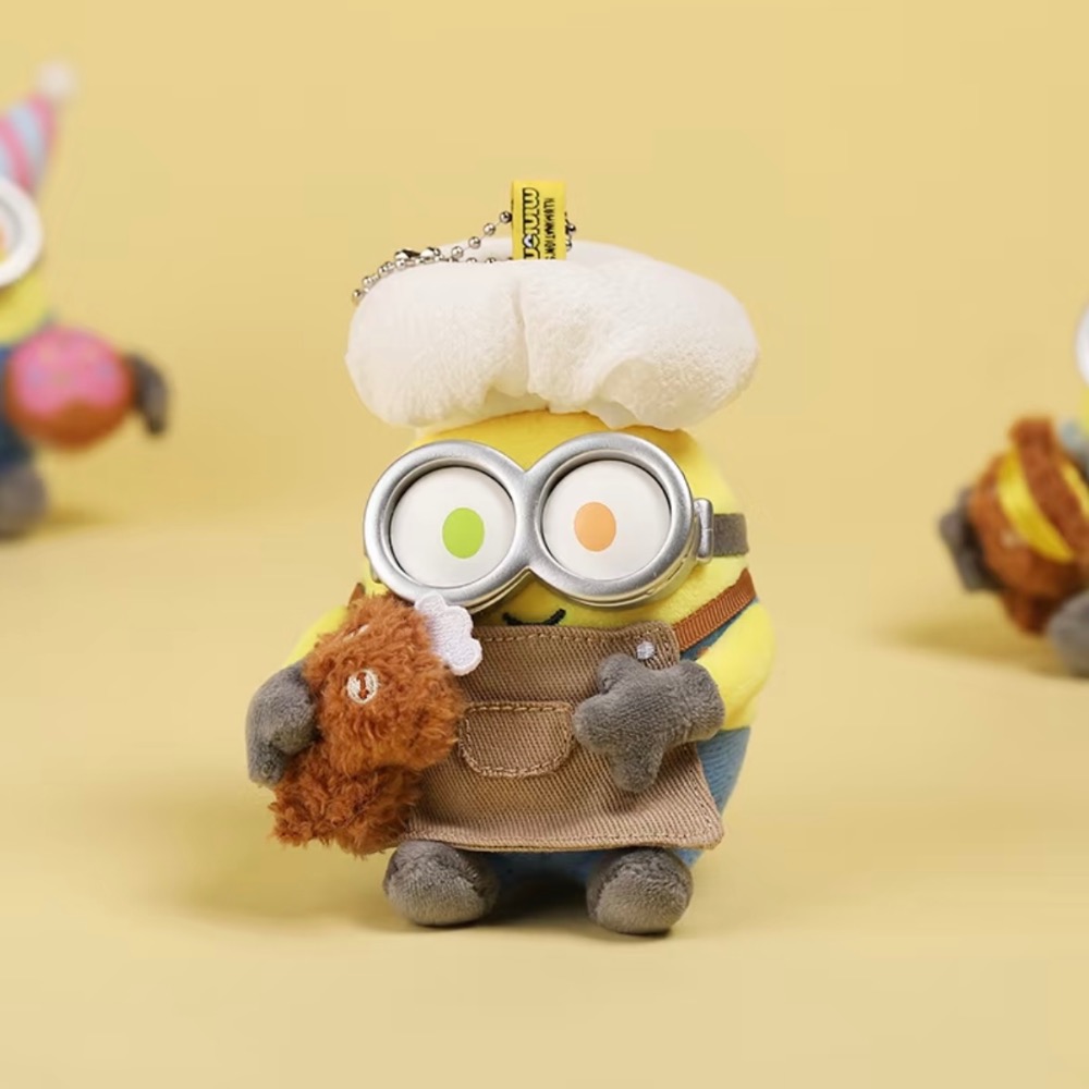 【熊盒子】 正版授權🔖 Minions 小小兵 BOB+TIM系列 萌趣日常 小黃人 毛絨掛件 盲盒 一中盒 毛絨吊飾-細節圖7