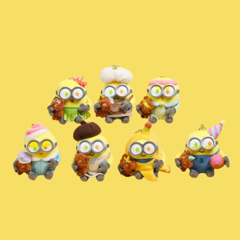 【熊盒子】 正版授權🔖 Minions 小小兵 BOB+TIM系列 萌趣日常 小黃人 毛絨掛件 盲盒 一中盒 毛絨吊飾-細節圖11