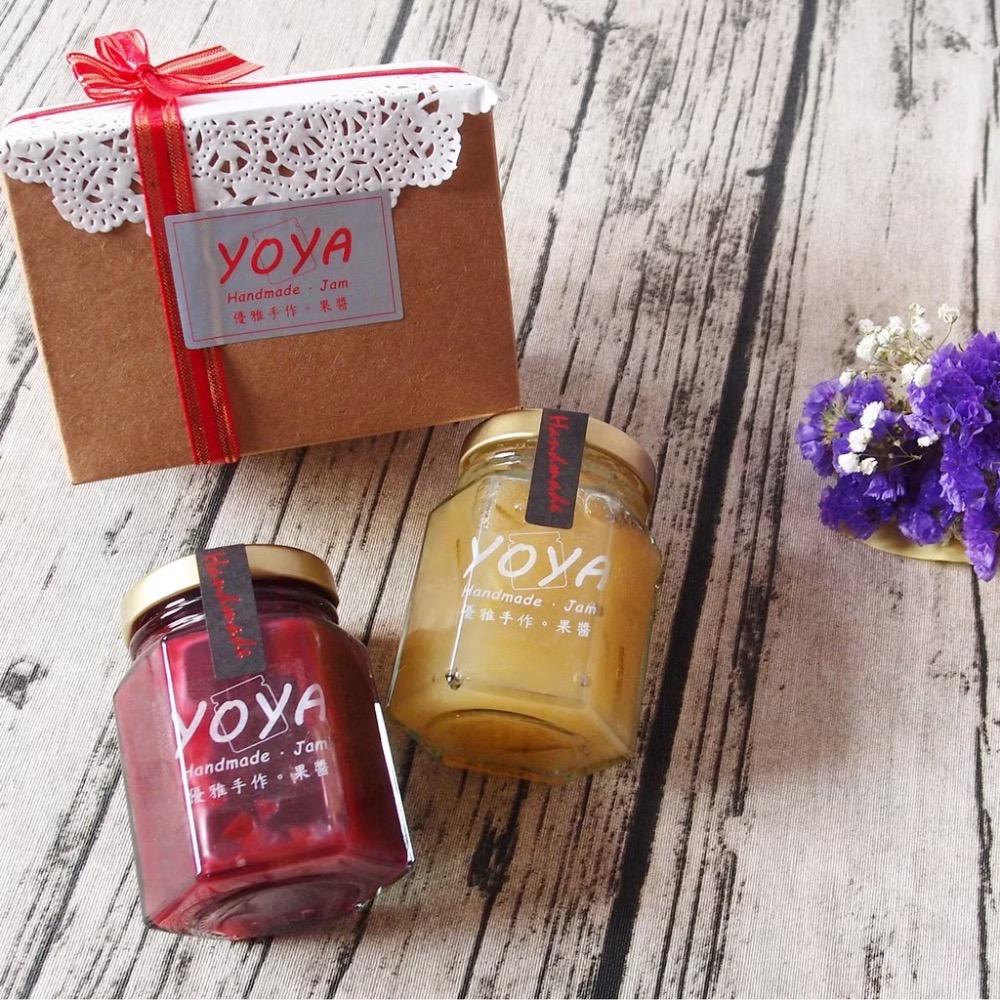 《優雅手作。果醬》手工果醬禮盒2入組 (含玫瑰花瓣/果粒藍莓/一瓶)-細節圖2