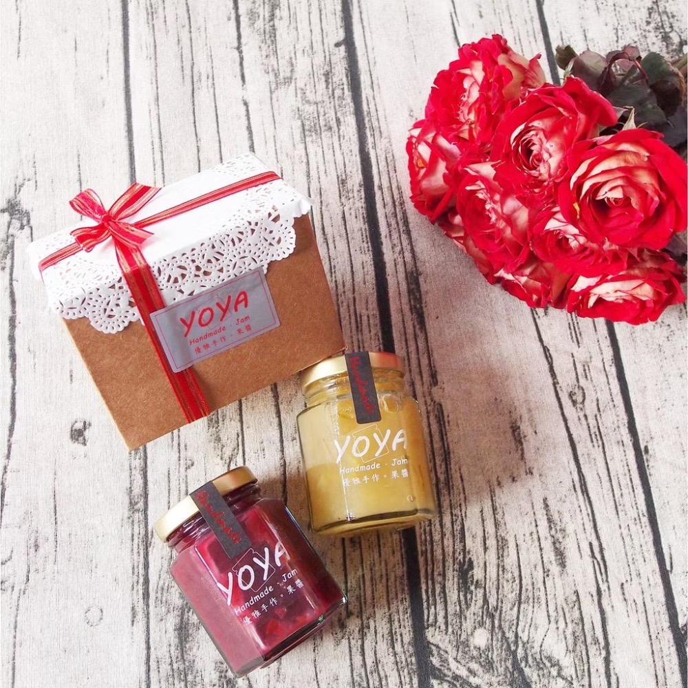 《優雅手作。果醬》手工果醬禮盒2入組 (含玫瑰花瓣/果粒藍莓/一瓶)-細節圖3