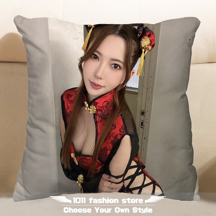 全新 AV女優 波多野结衣 暗黑林志玲 方形抱枕 枕頭 抱枕 午睡枕 娃娃 TPU-04-規格圖5