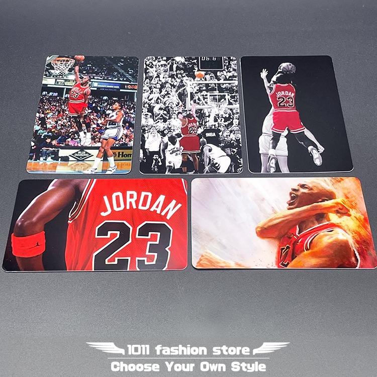 限量 NBA 芝加哥公牛 MJ 麥可喬丹 Jordan 悠遊卡 icash 一卡通 限量卡貼 一組5張 MJ-001-規格圖3