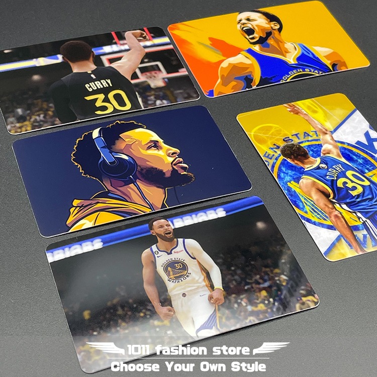 NBA 金洲勇士 柯瑞 Stephen Curry 悠遊卡 icash 一卡通 限量卡貼 一組5張 SC-001-細節圖4