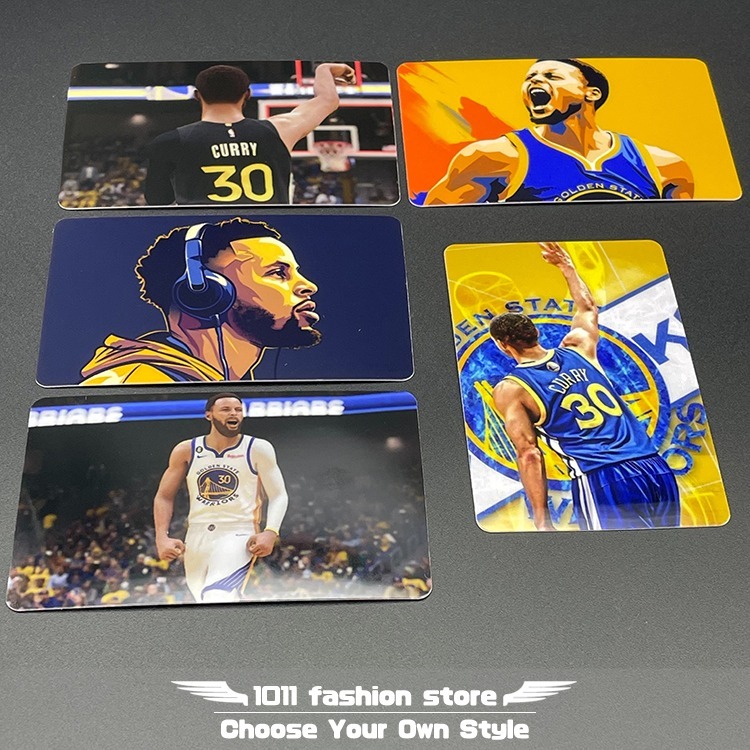 NBA 金洲勇士 柯瑞 Stephen Curry 悠遊卡 icash 一卡通 限量卡貼 一組5張 SC-002-細節圖3