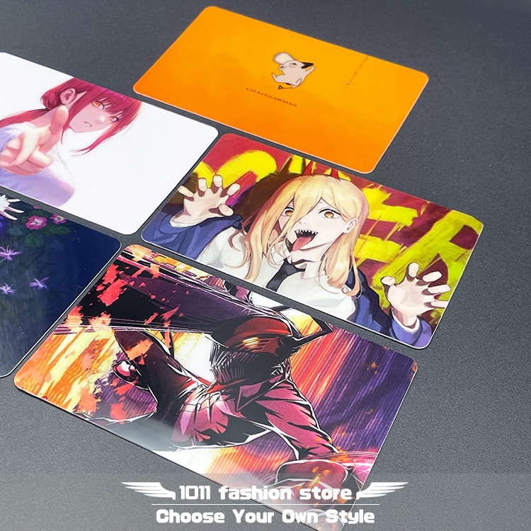 全新 鏈鋸人 蕾潔 淀治 波奇塔 真紀真 帕瓦 早川秋 悠遊卡 icash 一卡通 限量卡貼 一組5張 Chm-01-細節圖2