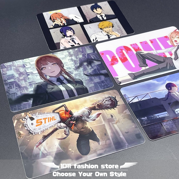 全新 鏈鋸人 蕾潔 淀治 波奇塔 真紀真 帕瓦 早川秋 悠遊卡 icash 一卡通 限量卡貼 一組5張 Chm-01-細節圖4