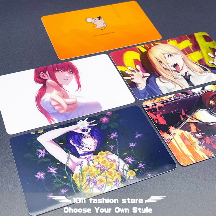 全新 鏈鋸人 蕾潔 淀治 波奇塔 真紀真 帕瓦 早川秋 悠遊卡 icash 一卡通 限量卡貼 一組5張 Chm-02-細節圖4